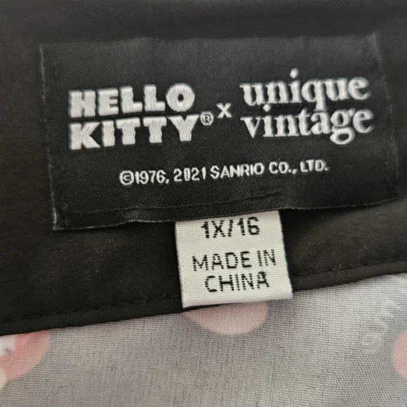 Hello Kitty x Unique Vintage‎ Call Me Love Flair Skirt Size 1x - Picture 7 of 8